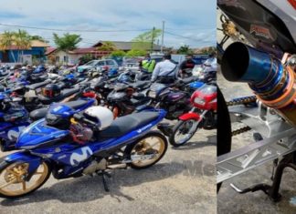 Cari pasal, konvoi bunyi ekzos motor depan polis