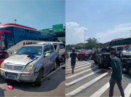 Bas ekspres hilang kawalan rempuh 10 kenderaan, polis minta saksi kejadian tampil
