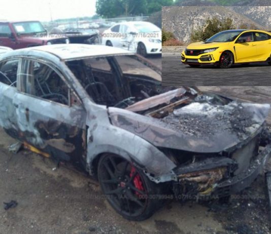 Honda Civic Type R Edisi Terhad (2021) ‘rentung’ dilelong, rekod odometer 1.6km saja