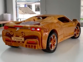 25 hari diperlukan bagi siapkan Ferrari SF90 kayu ini!