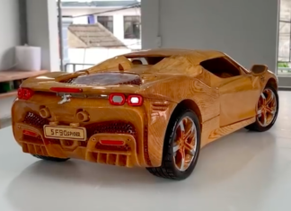 25 hari diperlukan bagi siapkan Ferrari SF90 kayu ini!
