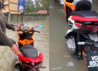 Jumpa pagi, tengah hari lesap, mangsa banjir Sri Muda ini cari skuter Vario hilang!