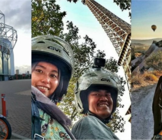 Pasangan ini naik motosikal kapcai dari Klang sehingga mengelilingi dunia