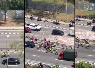 Geng penarik kereta bergaduh di tengah kemalangan ditahan, polis rampas bahan bukti senjata…