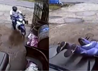 ‘Makan’ jalan masuk simpang, penunggang ‘landing’ atas kereta