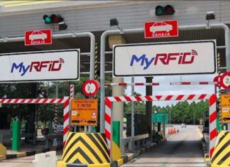 Transaksi RFID mula 10 malam ini, yang dah pasang jangan lupa top up!
