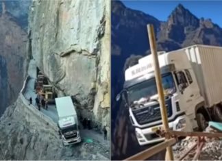 Gara-gara ikut GPS, lori tergantung tiga hari di tebing gunung