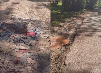 Geram jalan berlubang, penduduk tampal guna baju ‘bundle’