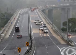 Lebuhraya Bukit Kukus banjir kilat disebabkan sampah sarap bukan struktur jalan