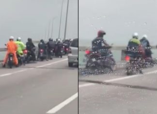 Tiga kali berhentikan motor di Jambatan Pulau Pinang
