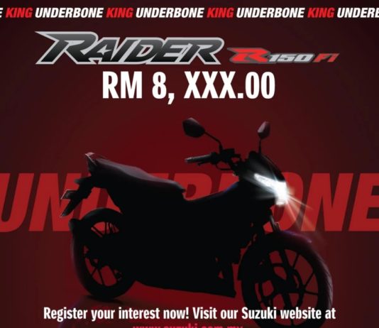 Dah nak lancar! Bukan nama Belang, tetapi Suzuki Raider R150 Fi, harga RM8,XXX