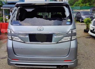 Polis tahan penunggang motosikal baling sepana dipercayai tak puas hati kena hon