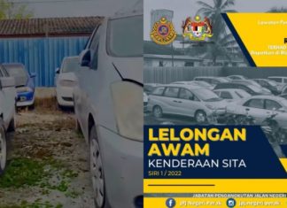 JPJ Perak lelong 70 buah kenderaan sita termasuk kereta klon 24 Mac ini