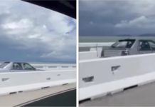 Proton Saga pecut di lorong motosikal, di jambatan kedua Pulau Pinang