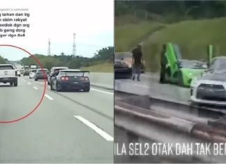 Konvoi kereta ‘kayangan’ sekat jalan tengah lebuhraya, rupanya ini yang berlaku….