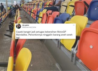 Pekerja pembersihan MotoGP Mandalika mengeluh, sampah 26 tan sehari