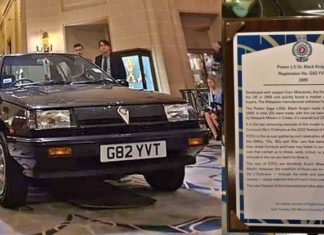 Proton Saga Black Knight Edition dipamer di kelab eksklusif tengah kota London