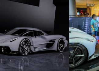 Kanak-kanak ini slumber pijak lip Koenigsegg Jesko Absolut