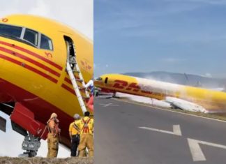 Sistem hidraulik gagal berfungsi, pesawat kargo DHL terbelah dua