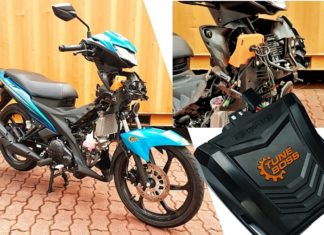 ECU TuneBoss dilengkapi ATAS iaitu ciri keselamatan terkini untuk Yamaha 135LC Fi