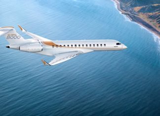 Jet peribadi Bombardier Global 8000 terpantas dunia kelajuan supersonik