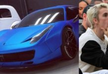 Gara-gara cat biru neon, Ferrari senaraihitam Justin Bieber