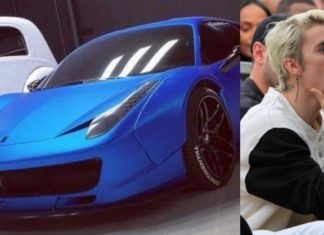 Gara-gara cat biru neon, Ferrari senaraihitam Justin Bieber