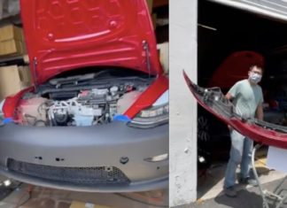 Sewakan Tesla Model 3, sekali pelanggan leraikan komponen