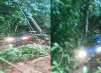 Lima keluarga berdepan detik cemas cuba redah jalan dinaiki air