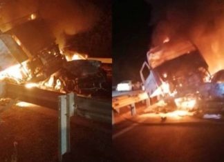 Lima rentung nahas di Terowong Menora