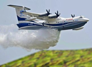 Pesawat amfibia terbesar dunia, AG600 milik China jalani ujian penerbangan pertama