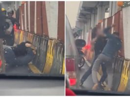 Akibat enggan beri laluan, penunggang dan pemandu bergaduh di jalan raya sesak