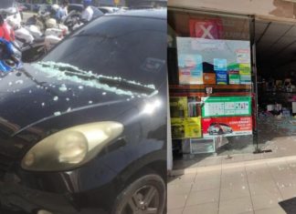 Pemandu Myvi tertekan pedal minyak rempuh kedai serbaneka