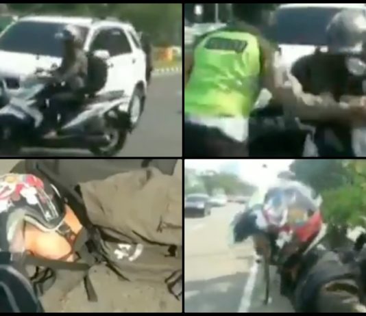 Dah macam drama: Penunggang pura-pura pengsan elak disaman polis
