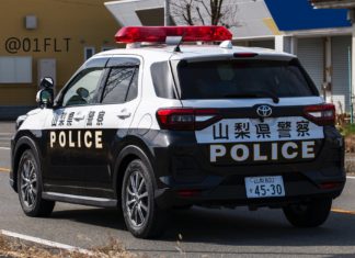 Polis Yamanashi Jepun guna Toyota Raize (Ativa) sebagai kereta peronda