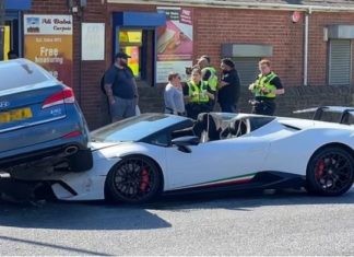 Akibat suka hati keluar simpang, Hyudai langgar Lamborghini Huracan