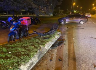 Gara-gara rempuh lampu isyarat, seorang maut