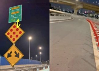 “Tengah-tengah corner, besar ini aje signboard,” keluh pengguna lebuhraya SUKE