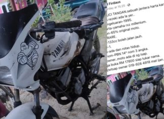 Mahu jual Yamaha RX-Z RM17k, bila tengok keadaan motor tepuk dahi…