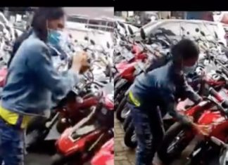Geram motor kena tarik, wanita ini pecahkan bahagian depan guna batu