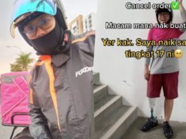 “Pernah pelanggan marah order lambat, saya selak seluar tunjuk kaki, terus terdiam,” kongsi rider FoodPanda