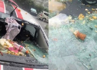 Mentaliti B40, tangan nakal campak sampah dari rumah atas, cermin kereta pecah