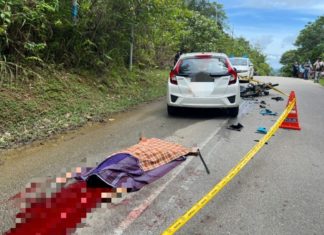 Motor bertembung dengan kereta, warga Thailand maut