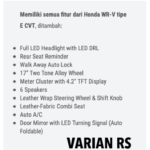 HONDA WR-V