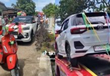 Tular pengantin beri mas kahwin Toyota Raize dan Vespa