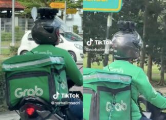 Pasang empat kamera pada helmet, Abang Grab buat job tepi kemaskini Google Mapske?