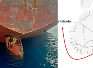 Tiga migran bertahan 11 hari atas kemudi kapal tangki dari Nigeria ke Sepanyol