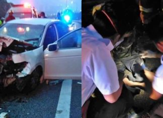Wanita maut, 6 cedera kereta dinaiki langgar belakang lori