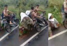 Konvoi motor pelajar sekolah tendang nenek bikin geram netizen