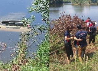 Myvi terbabas masuk tasik, pemuda ini tak fikir panjang terjun selamatkan mangsa..